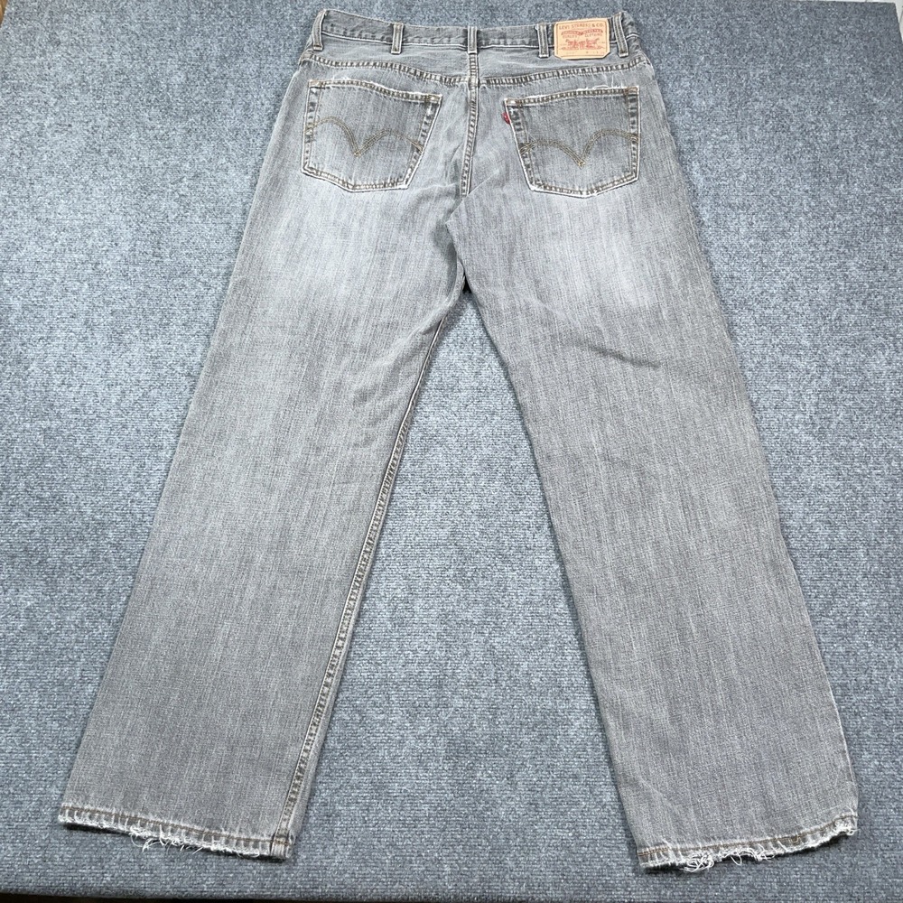 Levis 559 Relaxed Straight Jeans Mens 38x34 Black Y2K Tag Faded Baggy Skater - Picture 2 of 13